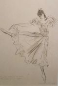 Brenda Naylor (1926-2016) Pencil and wash drawing  "English National Ballet, The Nutcracker 1997",