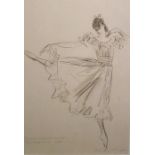 Brenda Naylor (1926-2016) Pencil and wash drawing  "English National Ballet, The Nutcracker 1997",