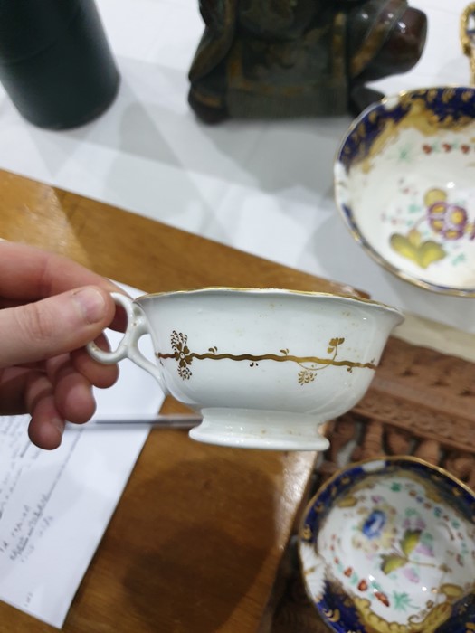 Early Victorian porcelain part tea and coffee service, probably Coalbrookdale of rococo style with - Image 6 of 34