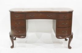 Pine TV stand and a dressing table with cabriole supports (2)