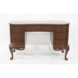 Pine TV stand and a dressing table with cabriole supports (2)