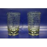 Pair of 19th century glasses inscribed 'Hephzibah Hunt, Born March 3 1837 Presented to them by