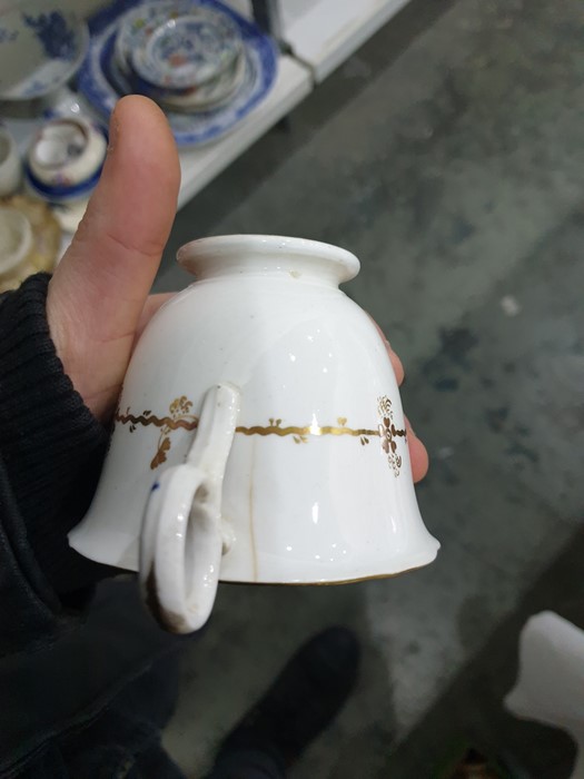 Early Victorian porcelain part tea and coffee service, probably Coalbrookdale of rococo style with - Image 11 of 34