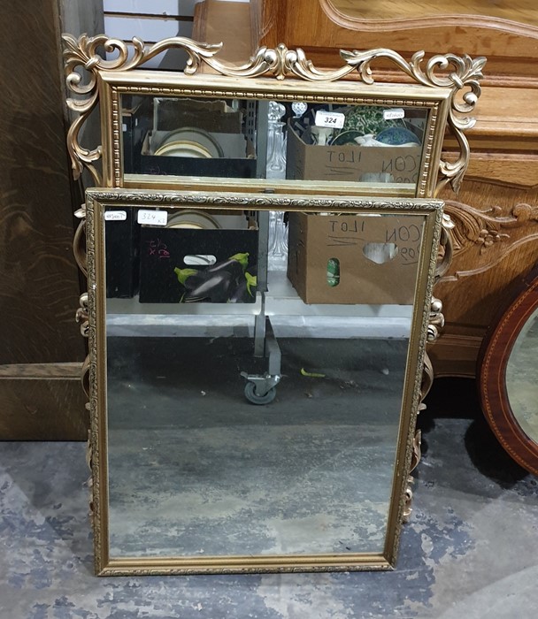 Two gilt framed mirrors (2)