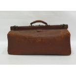 Brown leather travelling case