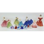 Royal Doulton china figure "Winsome", HN 2220, and a quantity of Doulton and other ceramic figures