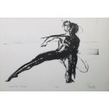 John W Hill (?) Artists proof print Sinner Man Movement, study of figure, 37cm x 54cm