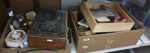 Assortment of collectables, ceramics, etc (4 boxes)