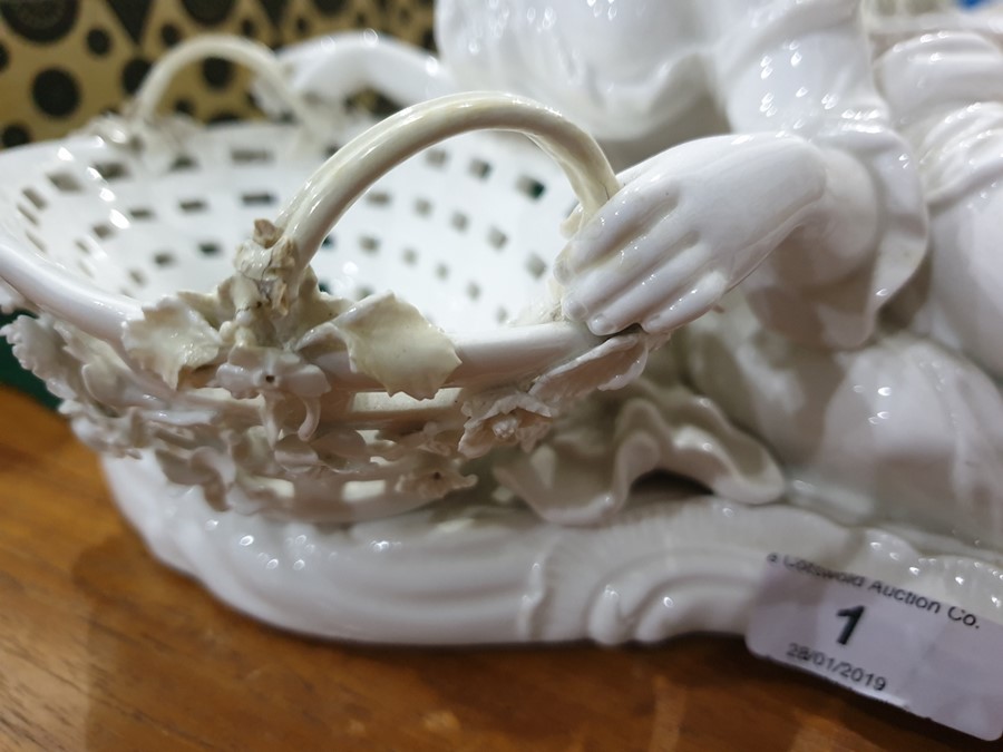 Pair Dresden porcelain sweetmeat holders, in the form of reclining lady and gentleman in 18th - Image 5 of 14