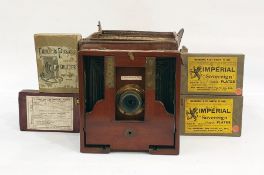A Plate camera, The Thornton Pickard shutter in box, the plate camera is labelled Le "Merveilleux"