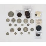Collection of pre-1921 silver coins to include 1890 crown