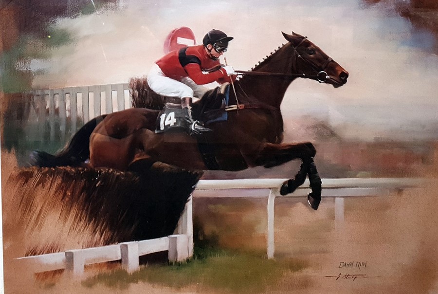 After Peter Biegel Colour print, 24/850 Signed in the margin Pat Taff and G W Robinson, steeplechase - Image 2 of 2