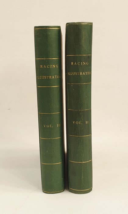 Two volumes of The Racing Illustrated Magazine dated December 1895 to December 30th 1896, rebound