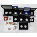 Collection of Monarch solid silver related coins, face value £52, to include 1 x Queen Anne £5 coin,