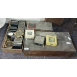 Large collection of assorted slides to include microscope slides, slides of various artworks, etc