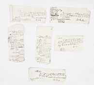 Various rent slips dated 1849 to Mrs Edgeworth (likely to be Maria's stepmother) Although Maria