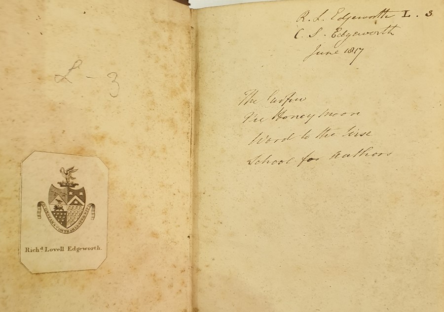 Edgeworth, R L Esq "School Lessons", Dublin, printed for the author by John Jones 1817, inside front - Image 6 of 7