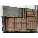 Quantity of antiquarian volumes and find bindings (1 box)