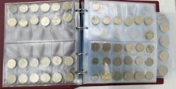 Large collection of circulated coins to include approximately 32 x old £1 coins, 191 x new 50p, 10 x