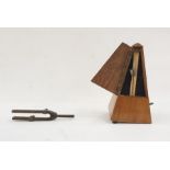 Metronome with tuning fork