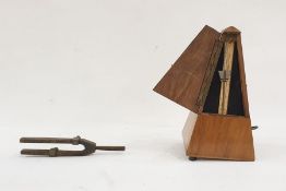 Metronome with tuning fork