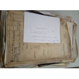Large quantity of engineer's blueprints of various Vickers Armstrong Supermarine planes of various