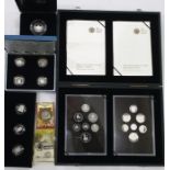 Quantity of silver coins, coin proofs and medals to include approx 82 silver coins 10oz, 1 x