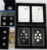 Quantity of silver coins, coin proofs and medals to include approx 82 silver coins 10oz, 1 x