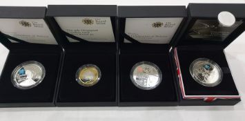 Collection of solid silver Olympic coins to include 1 x Olympiad £2 coin, 1 x 2012 countdown £5