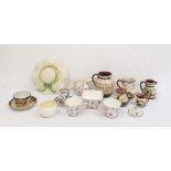 Collection of Torquayware pottery to include cups, saucers, jugs, teapot, plates etc, a Royal Winton