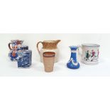 Mason's Ironstone China Imari style pattern jug, together with a 19th century Staffordshire style