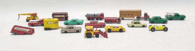 Assortment of Matchbox and other models to include Matchbow No.43 Pony Trailer with two ponies,