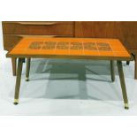 Mid century tile-top coffee table