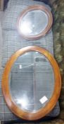 Two oval wall mirrors (2)