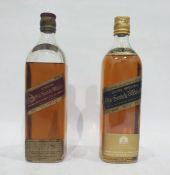 Bottle of Extra Special Old Scotch Black Label Whisky by John Walker & Sons and a bottle of