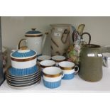 20th century Polish porcelain part coffee set comprising teapot, cups, saucers, sugar bowl and