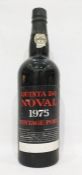 Bottle of Quinta Da Novale 1975 vintage port, label complete but slight damage, wax capsule top is