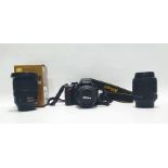 Nikon D3200 camera and two lenses Condition ReportThe camera powers up and has no obvious damage