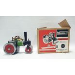 Mamod stationary steam engine in green and black tinplate, boxed Condition Reportplease see extra