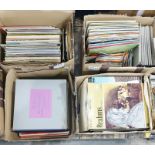 Large quantity of long playing records and 45's, mainly classical and pop