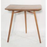 Light elm Ercol end table on beech supports