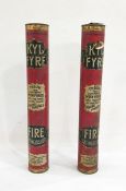 Two-tube fire extinguisher, marked 'Kil Fyre'