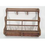 Pine wall-hanging platerack