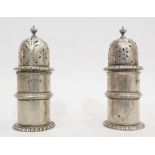 Pair of George V silver peppers (Thomas New Bond Street, London, 1921)