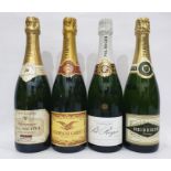 Four bottles various champagnes, including one Champagne Gardet, Champagne Paul Michel, Champagne