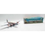 Mid 20th century Japan Airlines tinplate model aeroplane, JA6301, boxed   Condition Report nose to