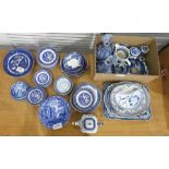 Large quantitiy of blue and white china  (1 box plus)
