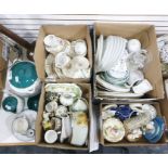 Four boxes of tea and dinnerware plus other novelty items plus a small quantity of Denby