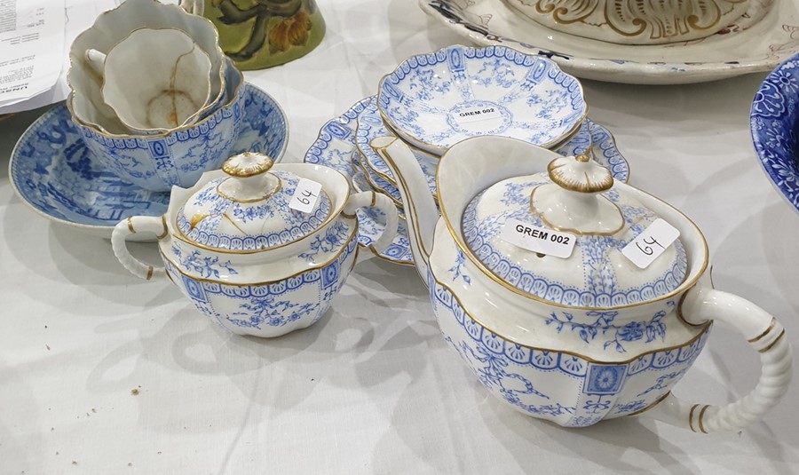 Pearlware style blue and white oriental design bowl together with a Royal Crown Derby blue and white - Image 2 of 2