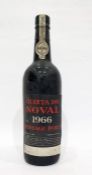 Bottle of Quinta Da Novale 1966 vintage port, label is complete as is the embossed top